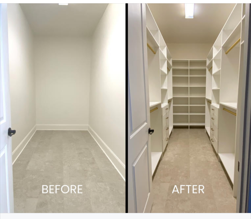 before and after shelving